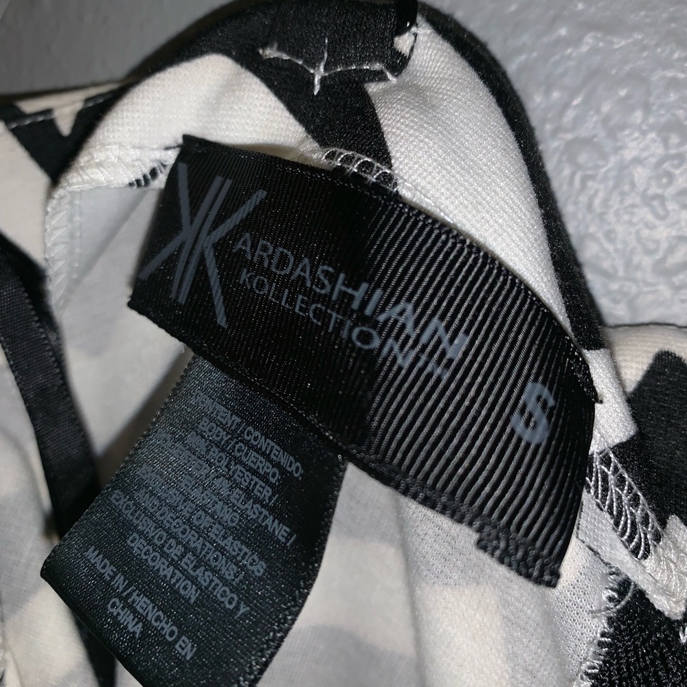 kardashian kollection striped body con dress
